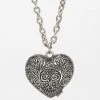Rock Rebel Jewelry Filigree Heart Stash Pendant Necklace