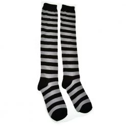 Poizen Industries OK Stripe Socks – Black/Grey Accessories