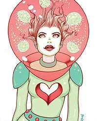 Poster Pop Gift Ideas Tara McPherson Jellyfish Helmet Sticker
