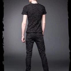 Queen Of Darkness Men's Stuff Black Pants With Slits