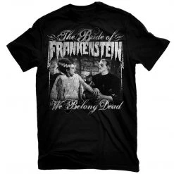 Rock Rebel We Belong Dead The Bride Of Frankenstein Men's Tee