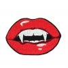 Project Pinup Vampire Kiss Iron On Embroidered Patch - Red And Black
