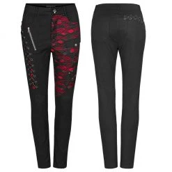 Punk Rave Women's Stuff Punk Blood Dark Denim Women's Pants