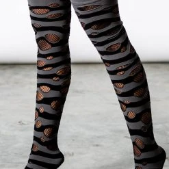 Killstar Wretched Soul Distress Socks [BLACK/ASH] Gift Ideas