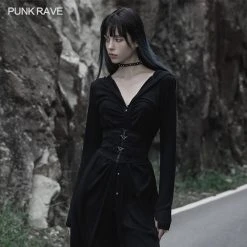 Punk Rave Black Corset With Buckles Men's Stuff