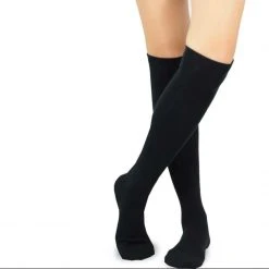 TeeHee Gift Ideas Women's Casual Cotton Knee High Solid Plain 2-Pack