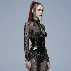 Punk Rave Women's Stuff Gothic Patent Leather Corset