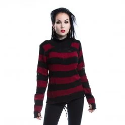 Vixxsin Annabella Distressed Sweater - Black/Reed Women's Stuff