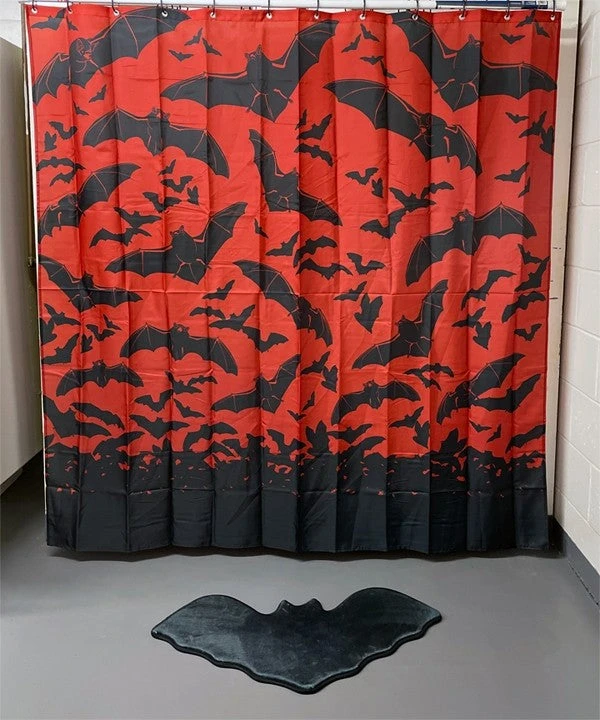 Sourpuss Spooksville Bats Shower Curtain Gift Ideas 5 Sourpuss Spooksville Bats Shower Curtain Gift Ideas