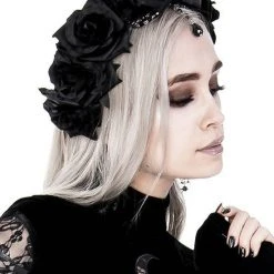 ReStyle Gothic Wreath With Antlers, Roses & Beads Headband Accessories