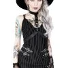 ReStyle Collared Pinstriped Mini Gothic Dress Women's Stuff 1 ReStyle Collared Pinstriped Mini Gothic Dress Women's Stuff