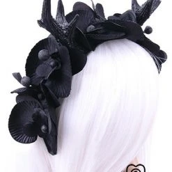 ReStyle Gothic Garland, Headpiece With Deer Antlers & Orchids