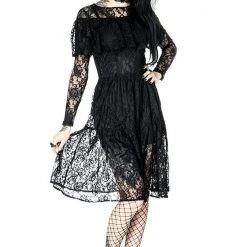 ReStyle Gloomy Prairie Black Lace Gothic Dress
