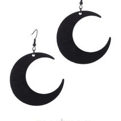 ReStyle Moon Black Earrings Gothic Earrings, Crescent, Occult Fashion