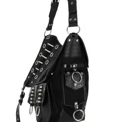 ReStyle Patchwork Hobo Bag With Multiple Pockets And Dragon PU