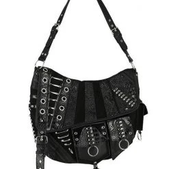 ReStyle Patchwork Hobo Bag With Multiple Pockets And Dragon PU