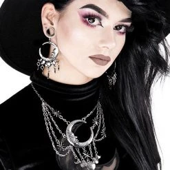 ReStyle Sleepless Nights Silver Moon Earrings Jewelry