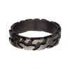 INOX Jewelry Stainless Steel & Gun Metal IP Terra Ring