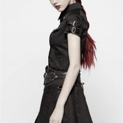 Punk Rave Gothic Militia Shirt Women's Stuff