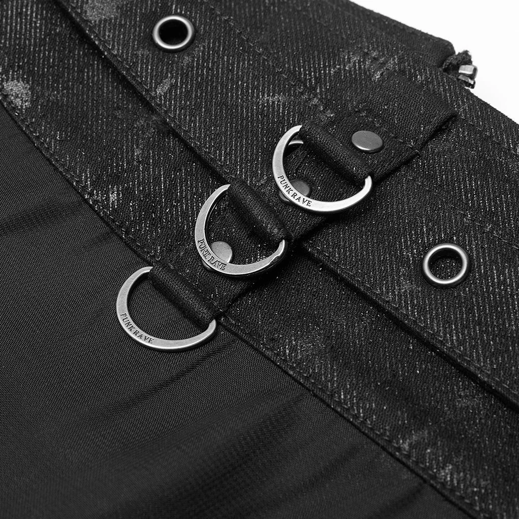 Punk Rave Women's Stuff Raising Hell Skirt - Matte Black 5 Punk Rave Women's Stuff Raising Hell Skirt - Matte Black