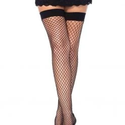 Leg Avenue Women's Stuff Spandex Industrial Net Thigh Highs
