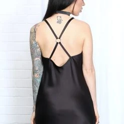 Mary Wyatt London Sigrid Satin O-Ring Slip Dress Women's Stuff