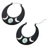 BodyVibe Jewelry Cut-Out Moon Plug Hoops