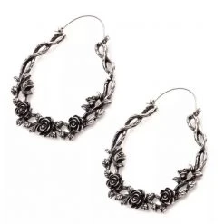 BodyVibe Oxidized Rose Vine Plug Hoops