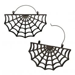 BodyVibe Gunmetal Plated Spider Web Plug Hoop