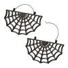 BodyVibe Gunmetal Plated Spider Web Plug Hoop