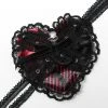 Punk Rave Women's Stuff Gothic Heart Skull Lace Eye Patch