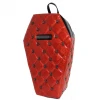 Rock Rebel Lucy Quilted Coffin Backpack In Red