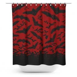 Sourpuss Spooksville Bats Shower Curtain Gift Ideas