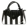 Sourpuss Locked Out Purse - Black & White Stripes