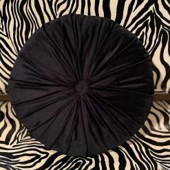Sourpuss Tufted Velvet Pillow - Black Gift Ideas