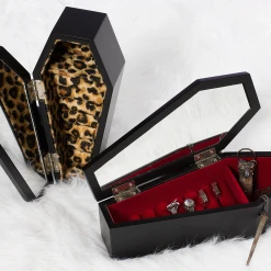 Sourpuss Coffin Jewelry Box Black/Leopard