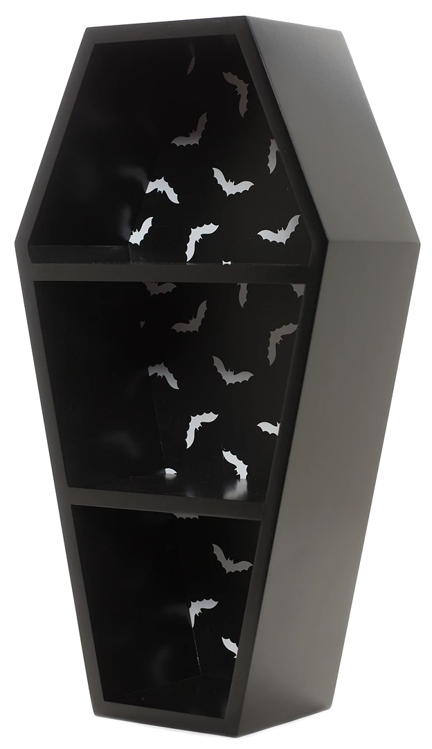 Sourpuss Bat Print Coffin Shelf 4 Sourpuss Bat Print Coffin Shelf