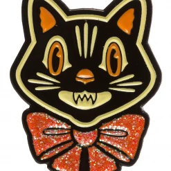 Sourpuss Halloween Cat Enamel Pin Pins