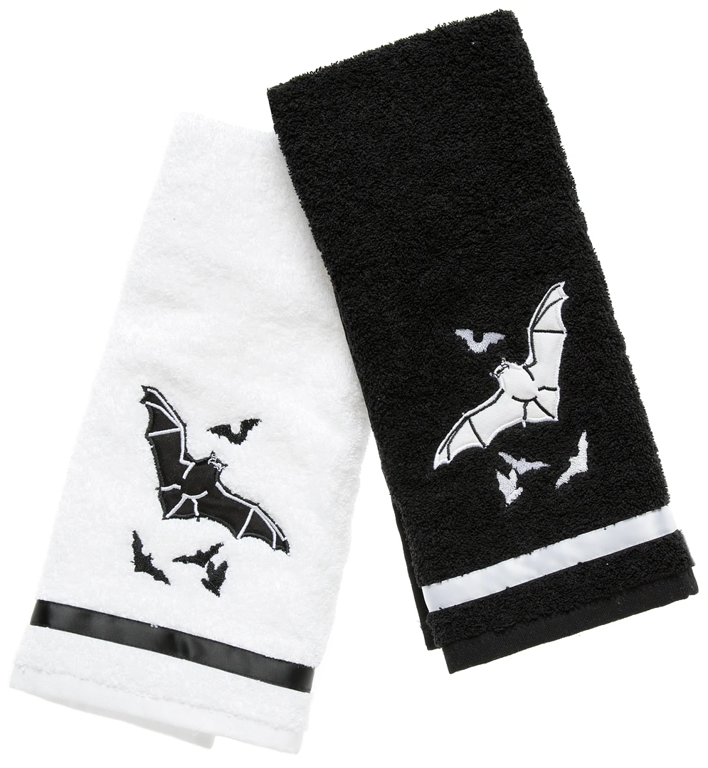 Sourpuss Spooksville Bats Hand Towel Set 4 Sourpuss Spooksville Bats Hand Towel Set